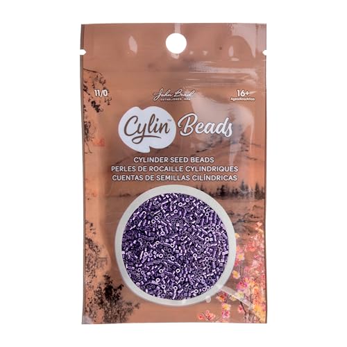 John Bead 25g Cylin Beads Opaque Electro Lilac 11/0 Glass Cylindrical Seed Beads for Jewelry Bracelets Necklaces Earrings Making Embroidery - color: Electro Lilac