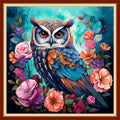 Joyhoor Stamped Cross Stitch Kits for Beginners, Needlepoint Kits for Adults, 11CT Counted Embroidery Kits-Owl Flower 18x18 inchs - color: Artstyle20