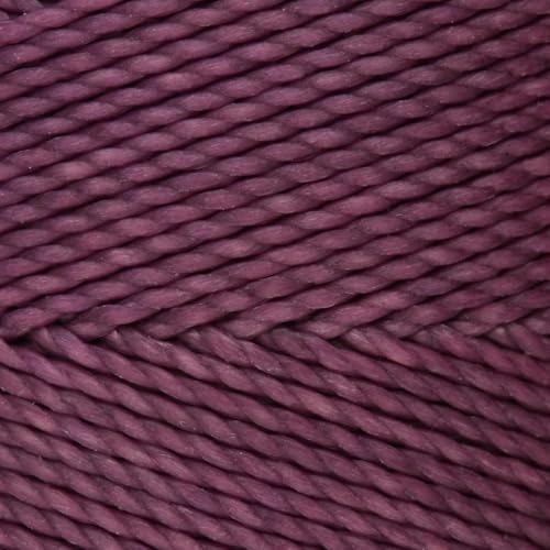 The Beadsmith Knot It Waxed Polyester Cord – Amethyst Color – 0.7mm Diameter – Light Wax, 144 Meters (472 Feet) Per Spool – Make Jewelry, Macrame, Friendship Bracelets and DIY Crafts - color: Amethyst