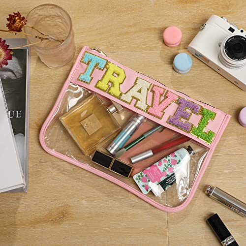 DYSHAYEN Clear Snacks Bag for Travel - color: Pink-Travel