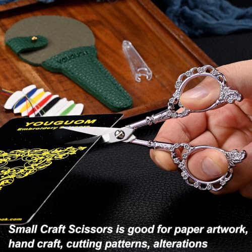 YOUGUOM Embroidery Scissors with Cover, Small Sewing Scissor - color: Purple