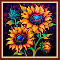 Redxing Stamped Cross Stitch Kits Embroidery kit for Beginners Adults Full Range of Embroidery Patterns Starter Kits DIY Printed Cross Stitch Kits Needlepoint Kits 11CT-Magic Sunflower 18x18 inchs - color: Artskits06