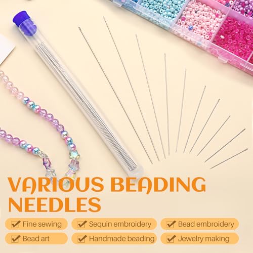 UOOU 105 Pcs Beading Needles, Beading Needles for Seed Beads Needles - style: Upgraded