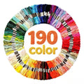 190 Skeins Rainbow Color Embroidery Floss Friendship Bracelet String Cross Stitch Embroidery Thread Cotton Floss Bracelet Yarn, Craft Floss