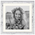 AEVETE Picture Frame 10x10 White Wash Photo Frames Rustic for Wall and Desk - color: White Wash, size: 10x10