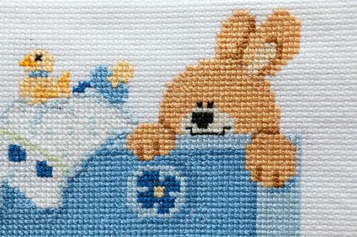 Aida Cloth 18 Count Cross Stitch Fabric,20×60inch (18CT,White) - color: White, size: 18CT