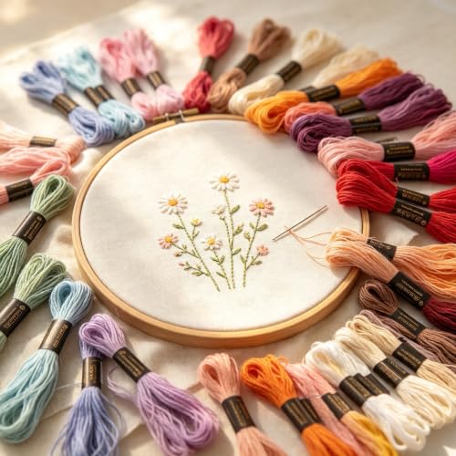 190 Skeins Rainbow Color Embroidery Floss Friendship Bracelet String Cross Stitch Embroidery Thread Cotton Floss Bracelet Yarn, Craft Floss