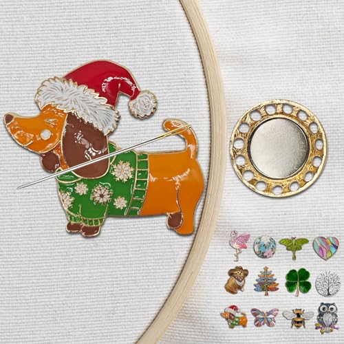 Magnetic Needle Minder Magnet Embroidery Accessories and Supplies Embroidery Needle Holder Cross Stitch Holder Needlework Supplies (Dachshund) - size: dachshund