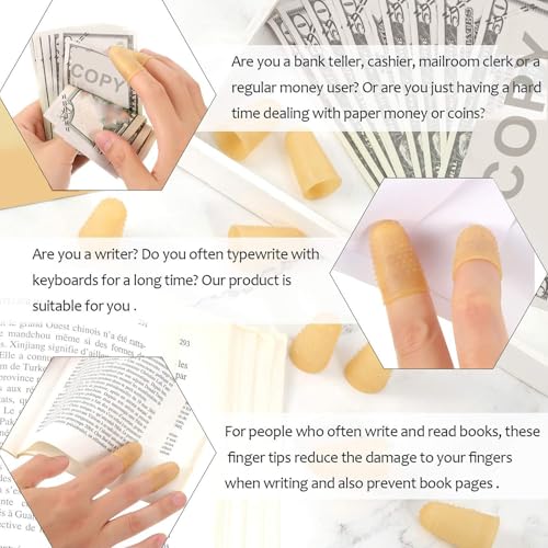 SATINIOR 24 Pcs Rubber Finger Tips Finger Protector Covers for Hand Sewing