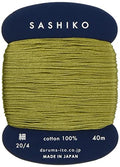 Yokota Daruma Sashiko Thread Single and Variegated Color (Warbler, Thin 40M Card) - color: Warbler