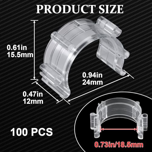 100pcs Small Sewing Bobbin Clips, Clear Plastic Bobbin Holder Thread Clamps, Thread Clips Sewing Holder Tools Organizer for Spools DIY Crafts Embroidery