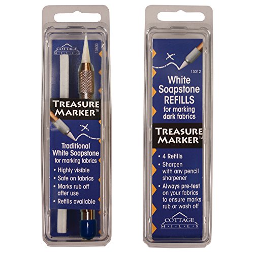Treasure Marker Soapstone Fabric Marker w/ 6 Refills - Marks Rub/Wash Off - color: Soapstone Marker II