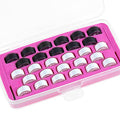 New brothread 28pcs Size A SA156 Prewound Bobbin Thread - 17White+11Black - color: White-Black SA156 90WT