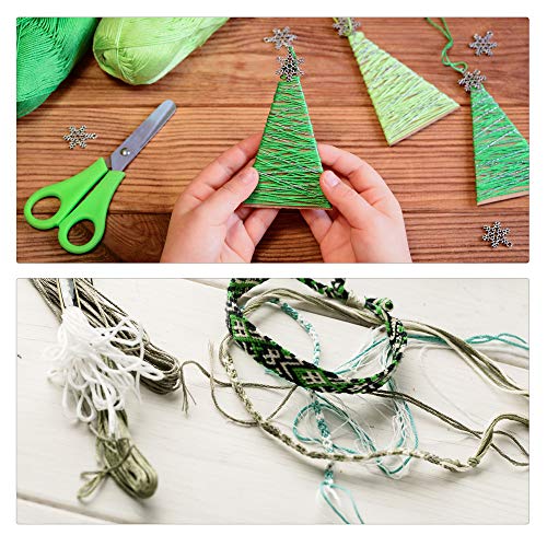 Pllieay 24 Skeins Friendship Bracelets Floss, Green Gradient Embroidery Floss, Cross Stitch Threads with 6 Floss Bobbins, 2 Embroidery Needles and 1 Needle Threader for Cross Stitch Project - color: Green Gradient