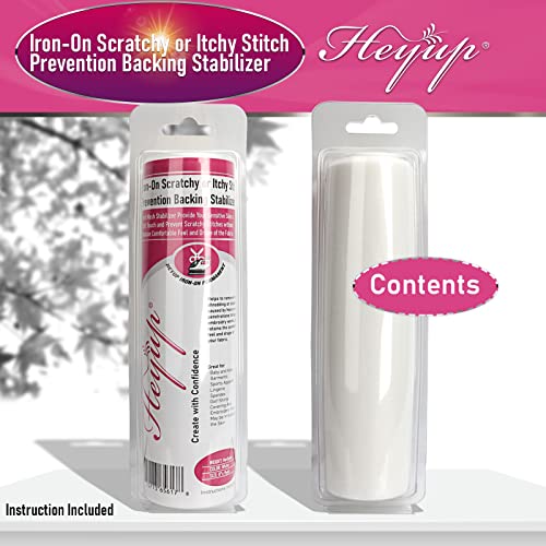 Iron on Embroidery Stitch Cover 8" x 9 Yd Light Weight Stabilizer Prevent Scratchy or Itchy Stitches, Soft Touch Backing for Sensitive Skin, Babies, and Embroidery Garments, 1 Pack - size: 1 Pack
