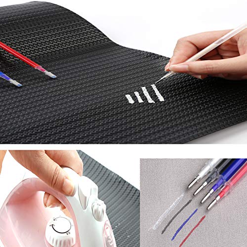 Heat Erasable Fabric Marking Pens with 28 Refills for Tailors Sewing, and Quilting Dressmaking, 4 Colors Heat Erase Pens for Fabrics.