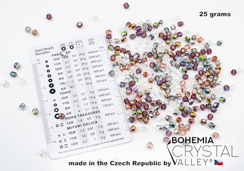 0.88 oz (25g, Approx. 300pcs) Mix of Faceted Fire Polished Pressed Czech Glass Beads 4mm (0.16in), Warm Color Mix Transparent - color: Mix 01 Warm Transparent