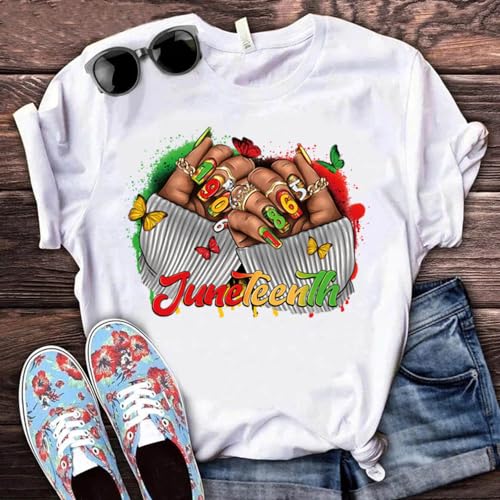 Juneteenth Iron on Transfer Patches 4 Sheets Juneteenth Washable Heat Transfer Vinyl Decals Black History Month Iron on Stickers 1865 Black Men Pattern Heat Press Decals for Clothes T-Shirt Hoodies - color: Juneteenth A