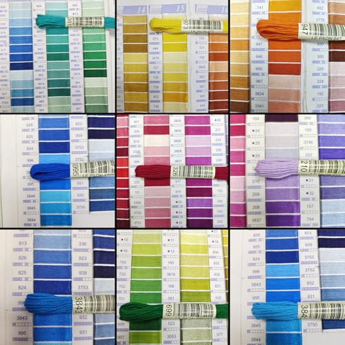 Friendship Bracelet String 50 Skeins Fashionable Rainbow Color Embroidery Floss Cross Stitch Embroidery Thread Cotton Floss Bracelet Yarn, Craft Floss - color: vibrant rainbow color, size: 1 Pack
