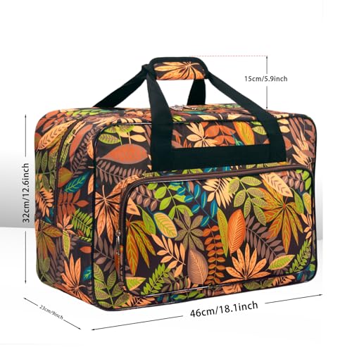 Sewing Machine Carrying Case，Sewing Machine Carrying Case Tote Bag，Universal Tote Storage Bag with Pockets and Handles, Suitable for Most Standard Singer, Janome (Brown) - color: Brown