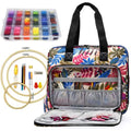 ATTERET Embroidery Cross Stitch Starter Kit, 108 Threads, 3 Hoops, Floral - color: Floral