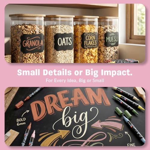Chalkola 8 Erasable Pastel Dual Tip Chalk Markers for Blackboard Chalkboard - size: Dual Tip - 1mm+5mm