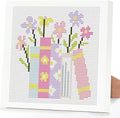 Book Flower Stamped Cross Stitch Kits for Adults Beginners with Frame - color: Book Flowers Cross Stitch with Frame