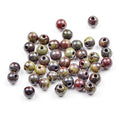AD Beads Natural Gemstone 8mm Round Loose Beads Big Hole 2.5mm Sized 40pcs (Bloodstone) - color: Bloodstone