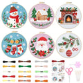 ORIGACH 6 Pcs Christmas Embroidery Kit for Beginners - style: Christmas