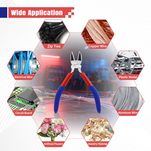 2 Pcs Wire Cutters and Needle Nose Pliers Set, 5 Inch