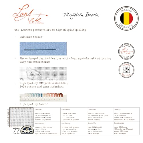 Lanarte Counted Cross Stitch Kit: Robin, NA, 14 x 19cm - style: 19cm