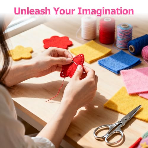 30Pcs Stiff Felt Sheets, 1mm Thick Felt Fabric Squares for Sewing & DIY - color: Pink Series