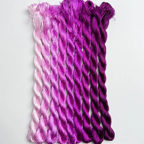 100% Mulberry Silk Embroidery Thread 9 Colors 110m Each (38) - color: 38