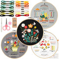 TIANLIN 4 Pack Embroidery Kit for Beginners,Adults DIY Starter Kit