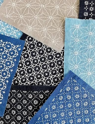 Gezan Sashiko Stencils Plastic Sashiko Template Pattern Geometric Embroidery Stabilizers Drawing Line Template for Hand Quilting Sewing (8)