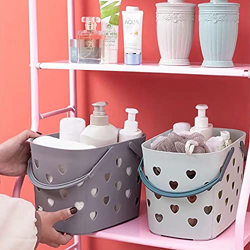 Portable Shower Caddy with Handle Plastic Shower Basket, 2 Pack, Grey - color: Grey, size: 2 Pack