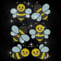 MAYJOYDIY Bee Rhinestone Iron on Hotfix Transfer Honeybee Heat Transfer Sticker Cute Insect Wings Hornet Bling Clothing Decoration Applique for Shirt Bag Hat Jacket Jeans Shoes DIY Crafts - style: Bee