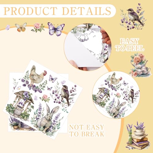 16 Pcs Lavender Rub-On Transfers for Furniture & Crafts - style: Lavender