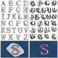 CRASPIRE 2 Sheets A-Z Letters Water Soluble Embroidery Stabilizers Alphabet 52Pcs Patterns Hand Sewing Stick and Stitch A4 Transfers Fabric Wash Away Pre-Printed Self Adhesive for Cloth Sewing Lovers - style: 2 Sheets A-Z Letters-029