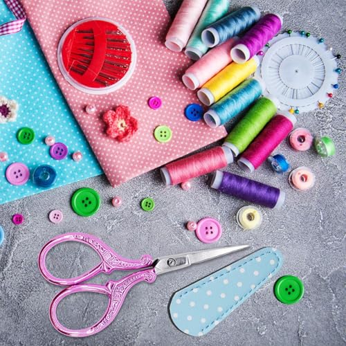 3.6 inch Embroidery Scissors with Sheath Sharp Sewing Crochet Cross Stitch - color: Purple