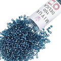 Miyuki Delica Seed Beads - color: DB0608 - Silver-Lined Blue Zircon Dyed