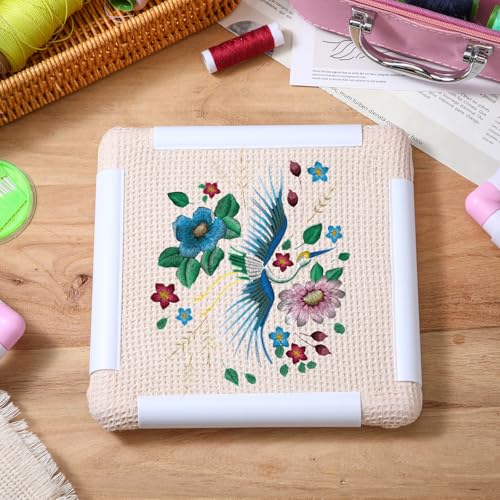 Janinka 3 Pcs Embroidery Hoop Cross Stitch Frames and Hoops, Light Purple - color: Light Purple