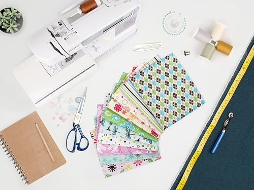 Craftido -25 Options- 100% Cotton Quilting Fabric Bundles 10pcs Fat Quarters 18”x21”-Medium Weight 5.2 oz- Soft Cotton for Quilting, Sewing Project, Patchwork, DIY Crafts - Spring - color: Spring