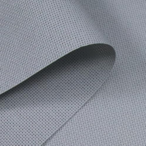 KCS 12" x 59" (30cmx 149cm) 18CT Counted Cotton Aida Cloth Cross Stitch Fabric (Light Grey) - color: Light Grey