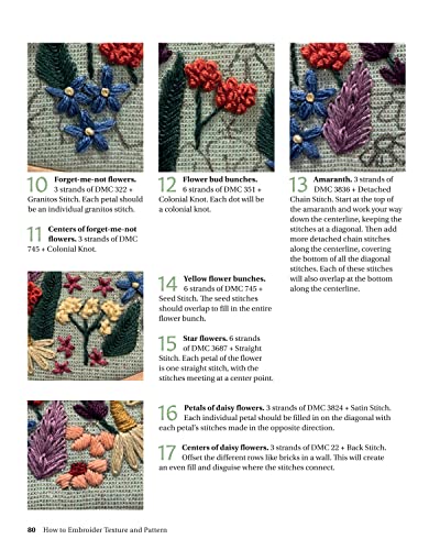 How to Embroider Texture and Pattern: 20 Designs that Celebrate Pattern, Color, and Pop-Up Stitching (Landauer) Step-by-Step Instructions, Illustrated Stitch Guide, Easy-to-Follow Tutorials, and More