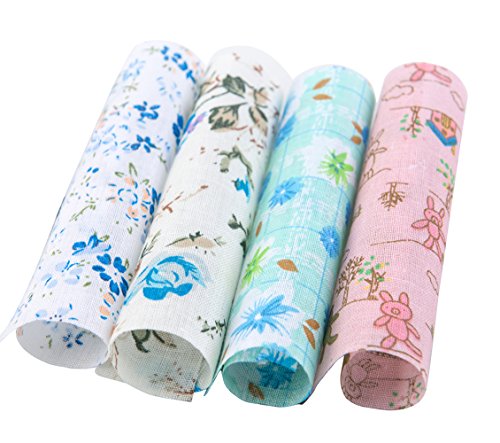 Penta Angel 4 x 4 Inch/10 x 10cm 100 Pieces Assorted Pre-Cut Printing Cotton Cloth Square Bundle Quilt Craft Fabric Patchwork DIY Sewing Scrapbooking Quilting Dot Pattern (100 pcs)