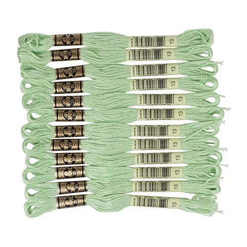 DMC DMC25B #25 Thread Embroidery Thread 12 Bundles #13 Green - style: #13 Green