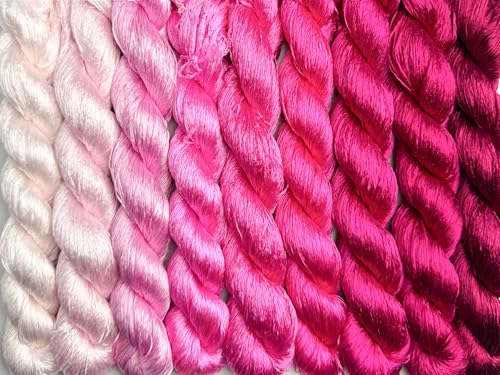100% Mulberry Silk Embroidery Thread 9 Colors 110m Each (39) - color: 39