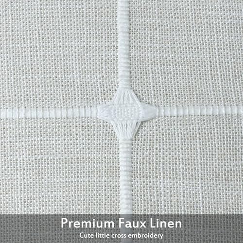 Beige Linen Plaid Throw Pillow Covers 18x18 Set of 1 - color: Plaid White, size: 18" x 18" (Pack of 1)