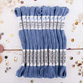 12 Skeins ThreadArt Cotton Embroidery Floss, Dusty Blue - color: Dusty Blue